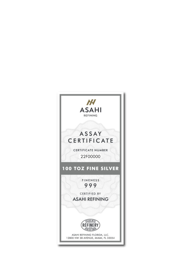 100 Oz Silver Bar | Asahi - Image 2